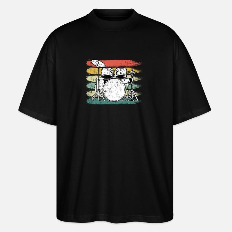 Schlagzeuger Schlagzeug - Stanley/Stella Oversized Unisex Bio T-Shirt Blaster 2.0 - Schwarz