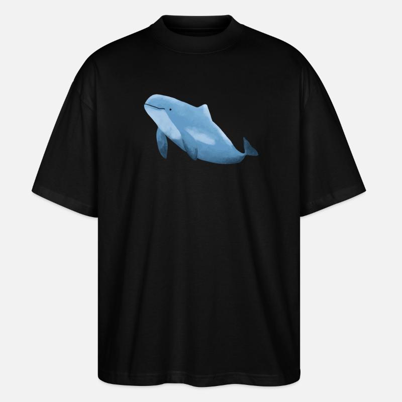 Schweinswal - Stanley/Stella Oversized Unisex Bio T-Shirt Blaster 2.0 - Schwarz