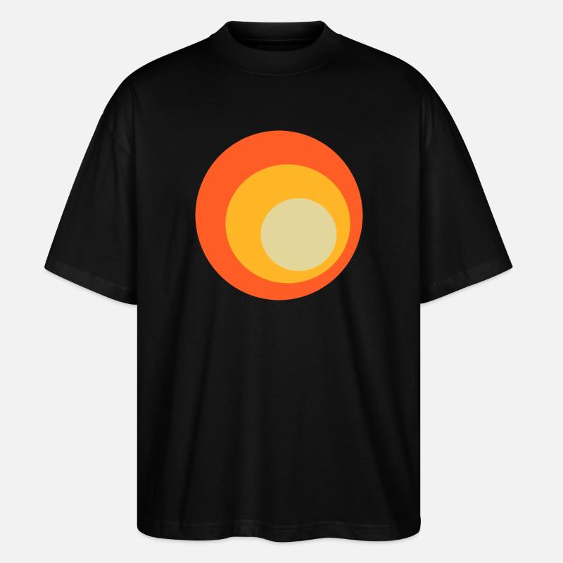 70s Circles Pattern - Stanley/Stella Oversized Unisex Organic T-shirt Blaster 2.0 - black