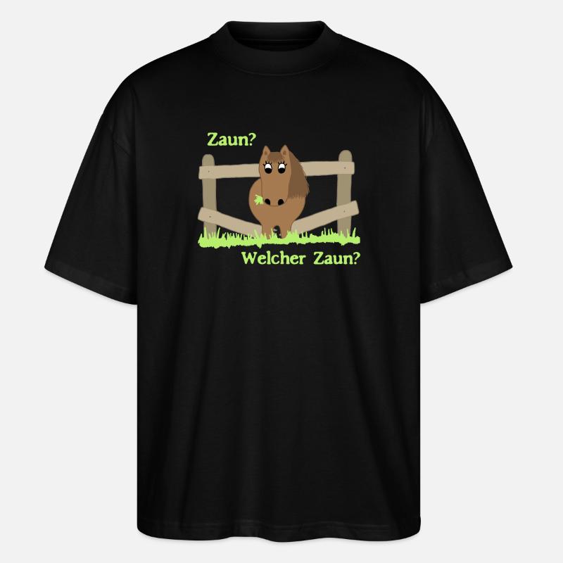 Unschuldiges Pony - Stanley/Stella Oversized Unisex Bio T-Shirt Blaster 2.0 - Schwarz