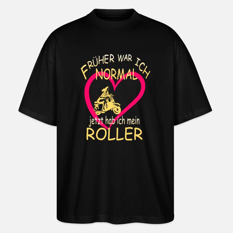 I Love Retro Roller - Stanley/Stella Oversized Unisex Bio T-Shirt Blaster 2.0 - Schwarz