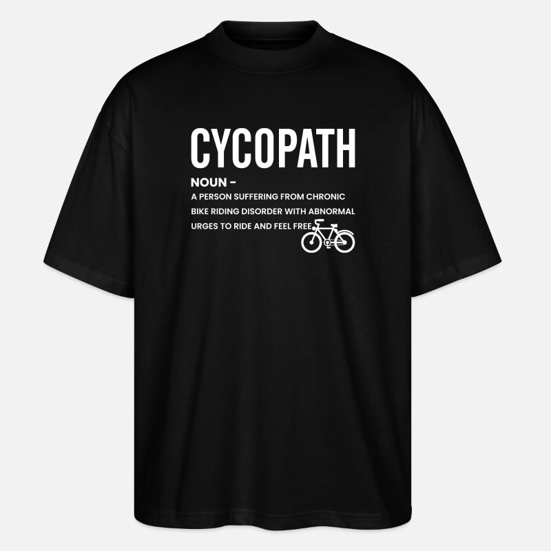 Cycle Path Emblem Tee - Stanley/Stella Oversized Unisex Organic T-shirt Blaster 2.0 - black