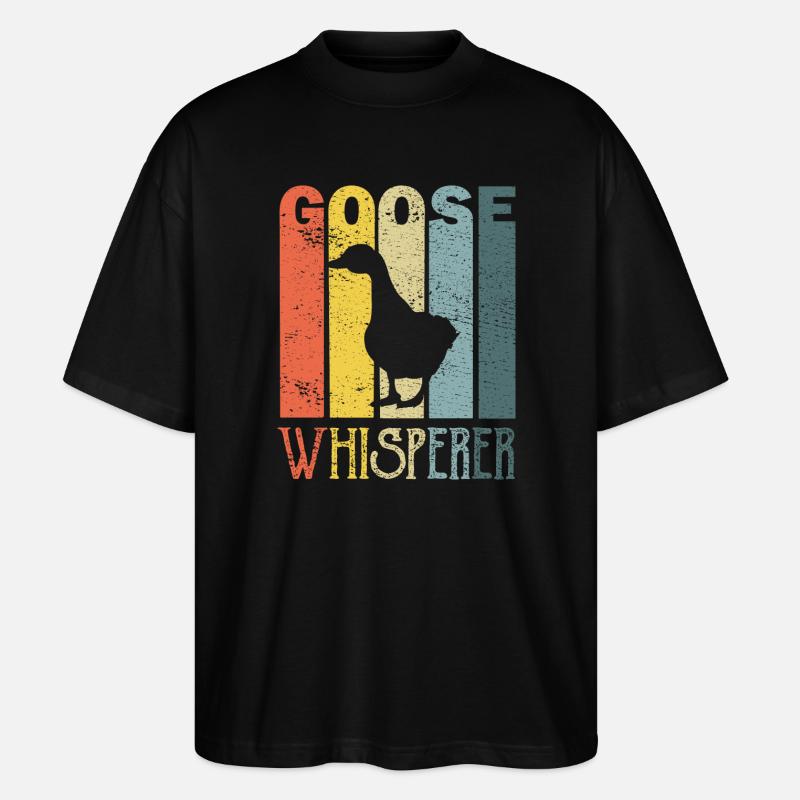Gans Gänse - Stanley/Stella Oversized Unisex Bio T-Shirt Blaster 2.0 - Schwarz