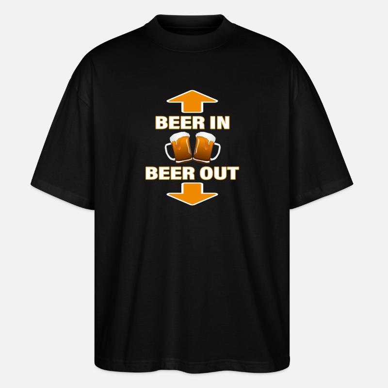 BEER IN - BEER OUT - Stanley/Stella Oversized Unisex Bio T-Shirt Blaster 2.0 - Schwarz