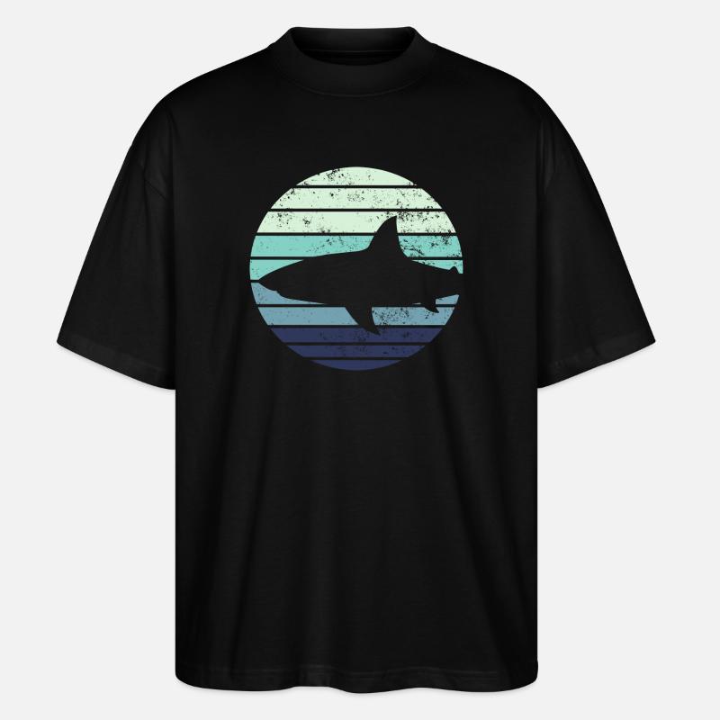 Requins requins - T-shirt bio Blaster 2.0 coupe oversize Stanley/Stella Unisexe - noir