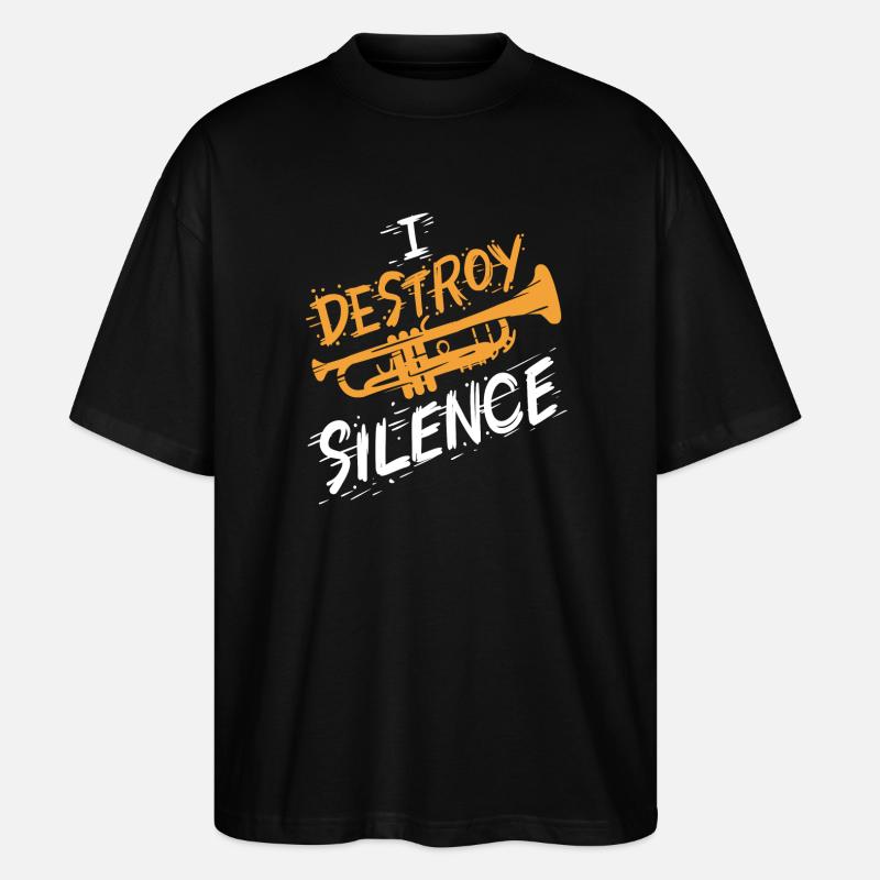 Trompete Trompeter - Stanley/Stella Oversized Unisex Bio T-Shirt Blaster 2.0 - Schwarz