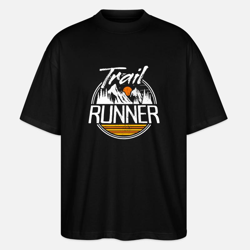 Trail Runner Traillauf Trailrunner Ultra Running - Stanley/Stella Oversized Unisex Bio T-Shirt Blaster 2.0 - Schwarz