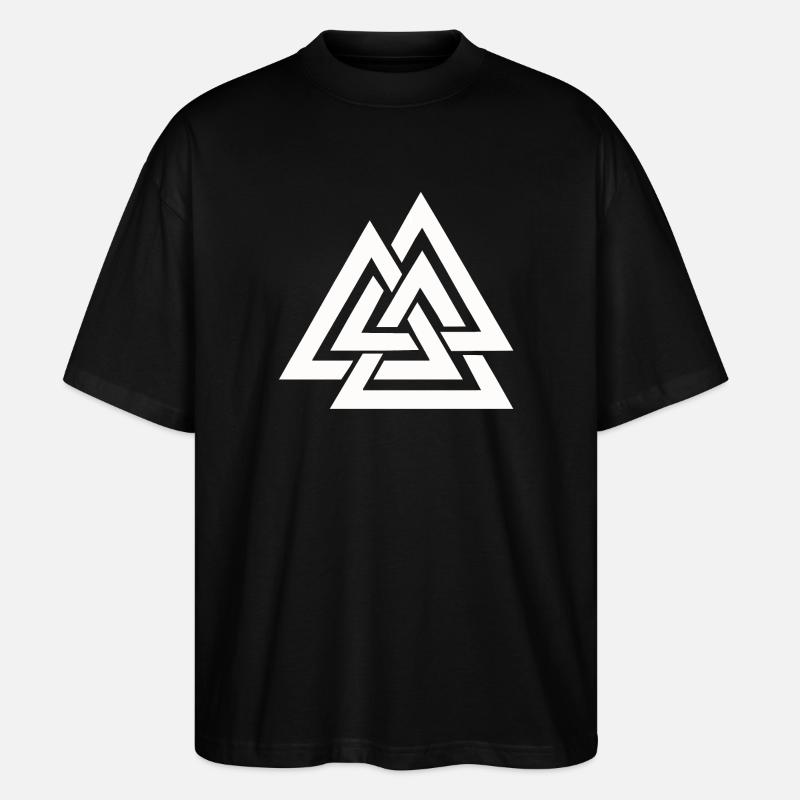 Valknut Wikinger - Stanley/Stella Oversized Unisex Bio T-Shirt Blaster 2.0 - Schwarz