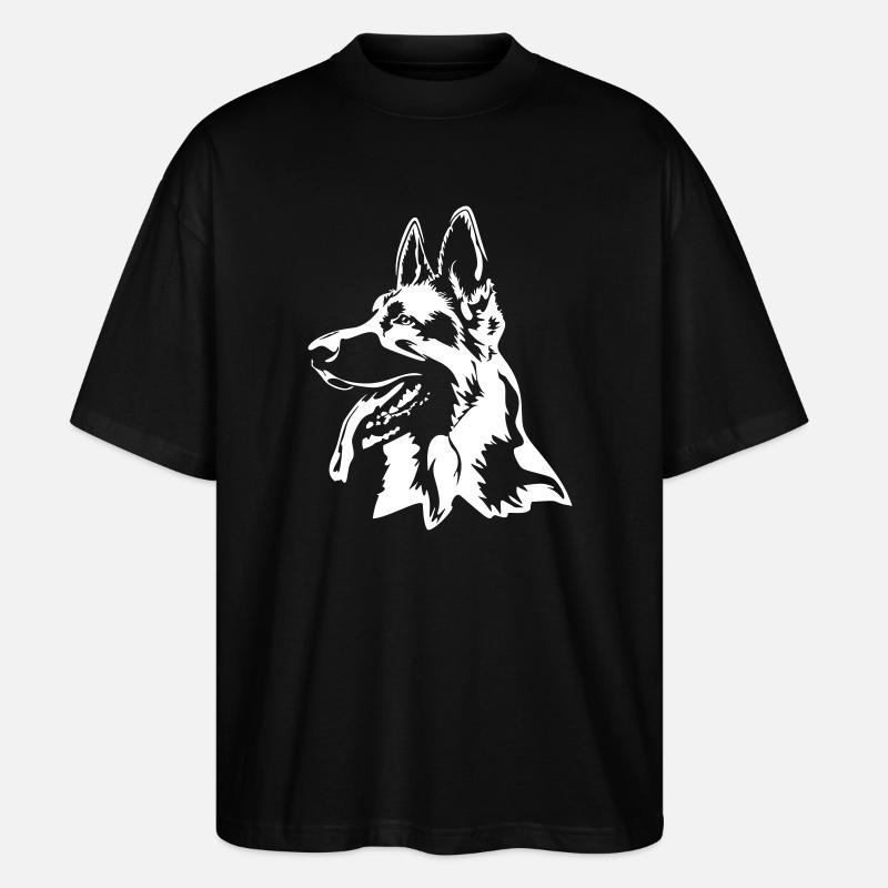German shepherd head "Black Edition" - Stanley/Stella Oversized Unisex Organic T-shirt Blaster 2.0 - black