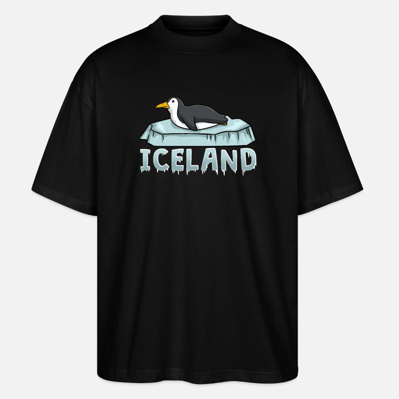 Island Papageitaucher - Stanley/Stella Oversized Unisex Bio T-Shirt Blaster 2.0 - Schwarz