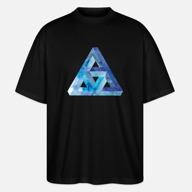 Triangle d'illusion d'optique Escher - T-shirt bio Blaster 2.0 coupe oversize Stanley/Stella Unisexe - noir