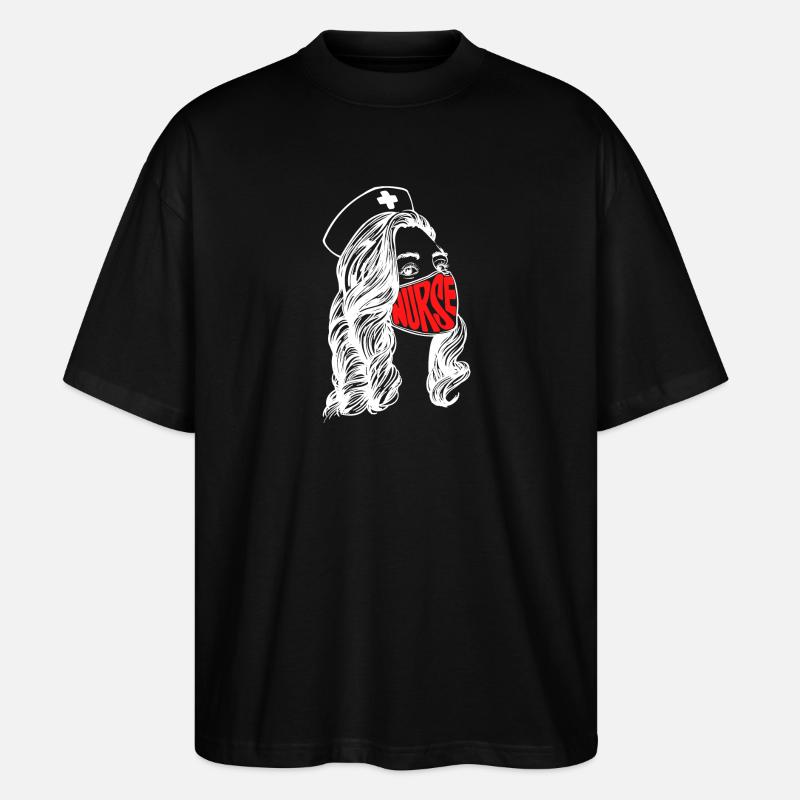 Krankenschwester Pflegerin Krankenpflegerin Beruf - Stanley/Stella Oversized Unisex Bio T-Shirt Blaster 2.0 - Schwarz