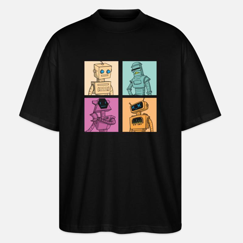 Ingénieur en robotique robotique - T-shirt bio Blaster 2.0 coupe oversize Stanley/Stella Unisexe - noir