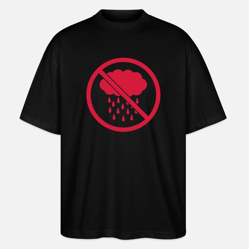 Verboten Schild Regen - Stanley/Stella Oversized Unisex Bio T-Shirt Blaster 2.0 - Schwarz
