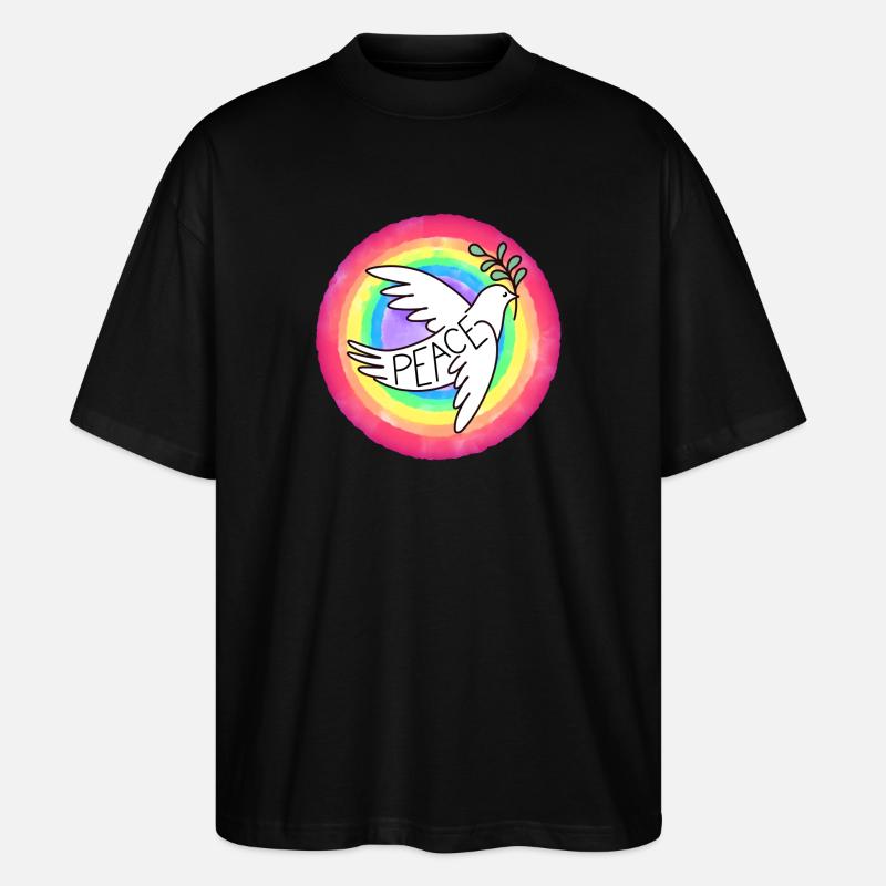 Peace Dove - Stanley/Stella Oversized Unisex Bio T-Shirt Blaster 2.0 - Schwarz