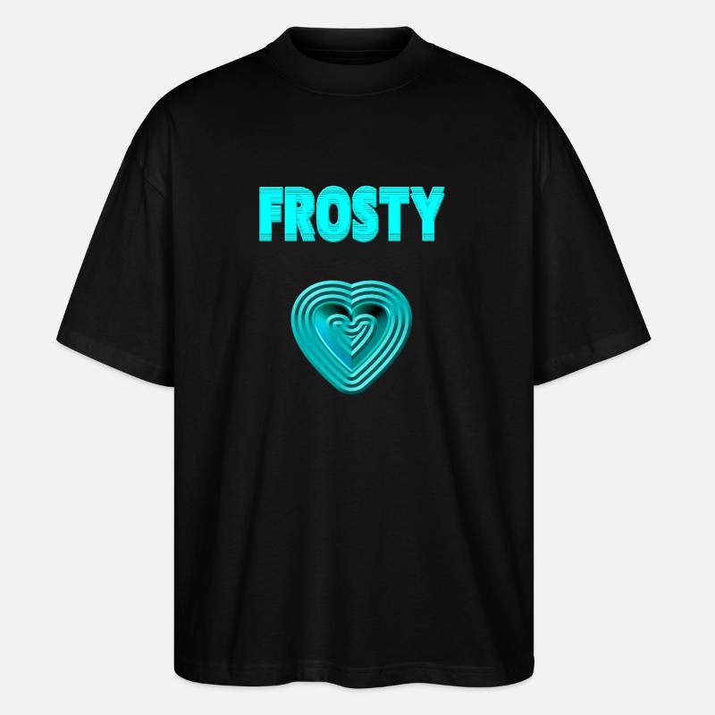 FROSTY HERZ - in love - Stanley/Stella Oversized Unisex Bio T-Shirt Blaster 2.0 - Schwarz