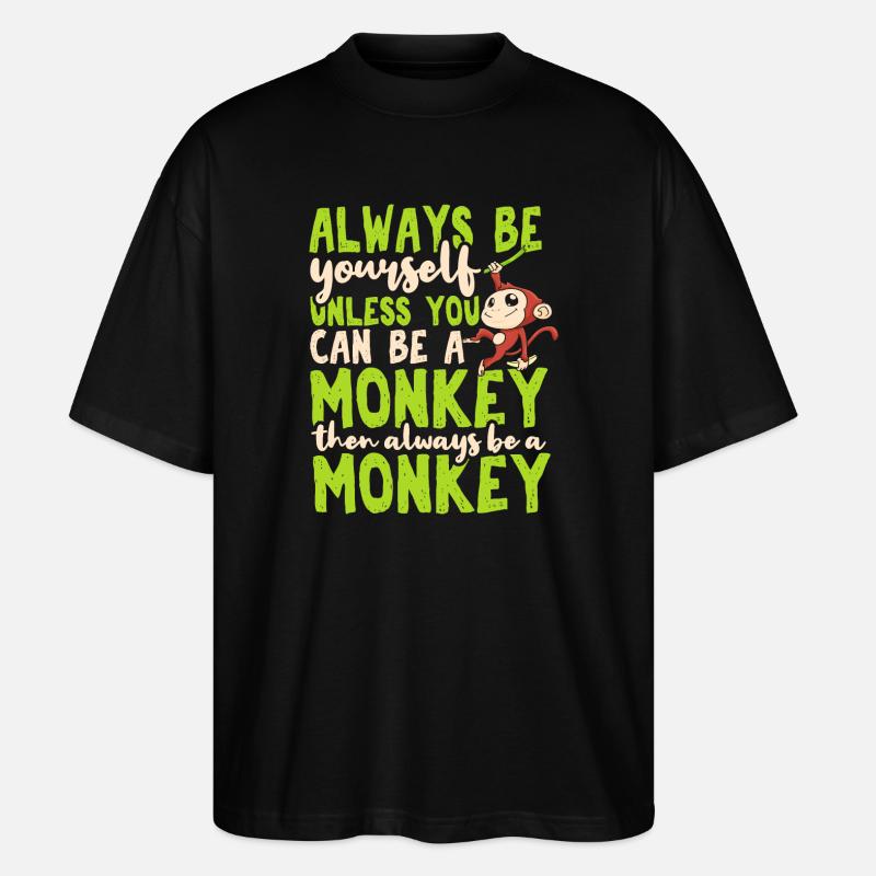 Affe - Stanley/Stella Oversized Unisex Bio T-Shirt Blaster 2.0 - Schwarz