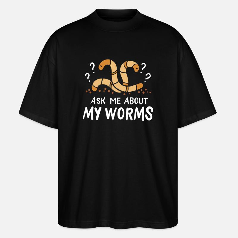Worms Constructeurs de vers - T-shirt bio Blaster 2.0 coupe oversize Stanley/Stella Unisexe - noir