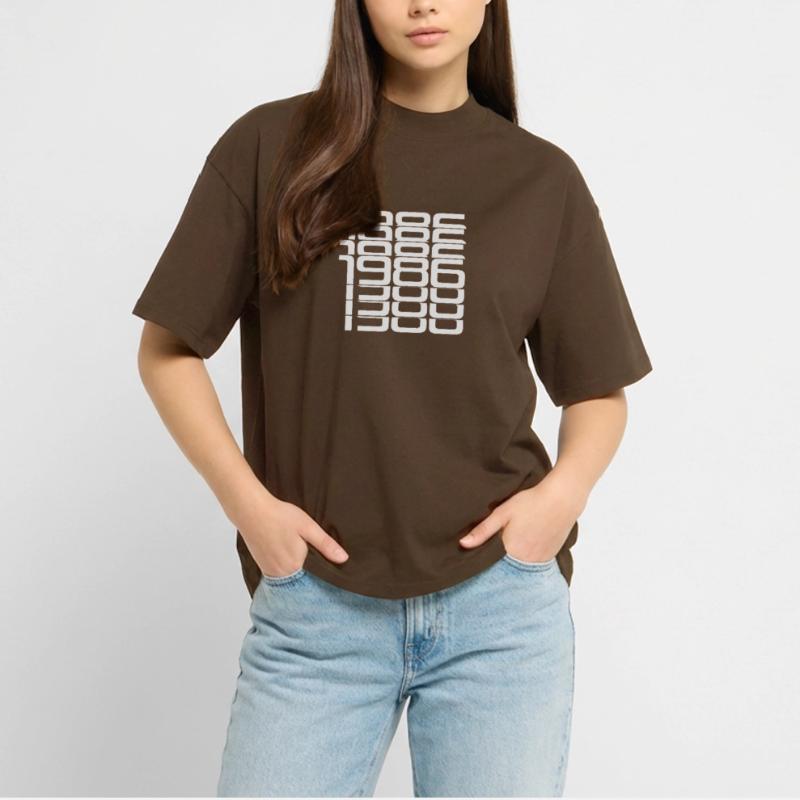 1986 Stack Digits Pattern Stanley/Stella Oversized Unisex Organic T-shirt Blaster 2.0