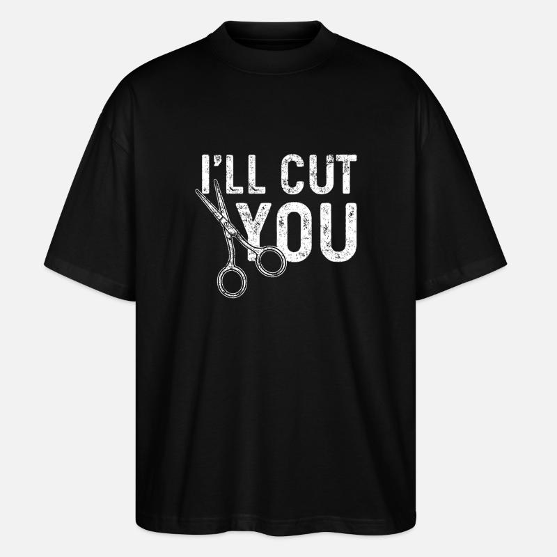 Coiffeur Coiffeurs Ciseaux - T-shirt bio Blaster 2.0 coupe oversize Stanley/Stella Unisexe - noir