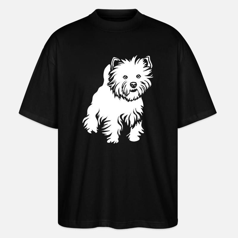 West Highland Terrier "Black Edition" - T-shirt bio Blaster 2.0 coupe oversize Stanley/Stella Unisexe - noir