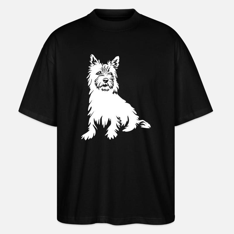 Cairn Terrier "Black Edition" - Stanley/Stella Oversized Unisex Organic T-shirt Blaster 2.0 - black