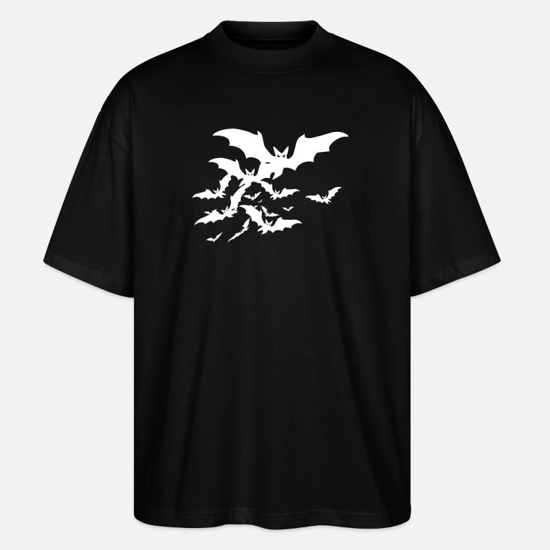 Bats - Stanley/Stella Oversized Unisex Bio T-Shirt Blaster 2.0 - Schwarz