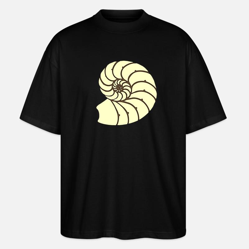 Ammoniten, Urzeitliches Wassertier, Badezimmer - Stanley/Stella Oversized Unisex Bio T-Shirt Blaster 2.0 - Schwarz