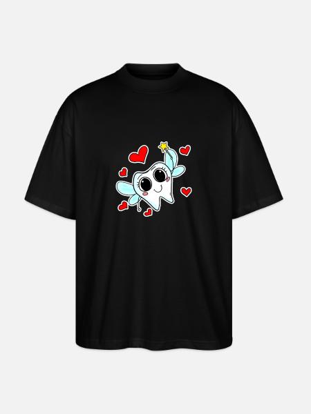 Tooth fairy tooth magic - Stanley/Stella Oversized Unisex Organic T-shirt Blaster 2.0 - black