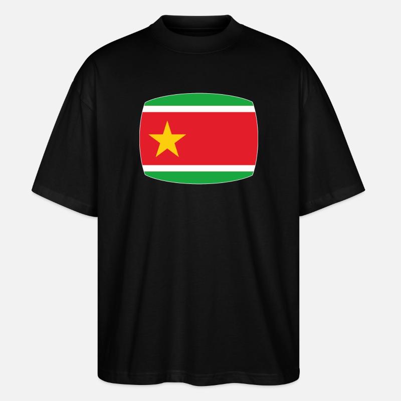 Flagge von Guadeloupe - Stanley/Stella Oversized Unisex Bio T-Shirt Blaster 2.0 - Schwarz