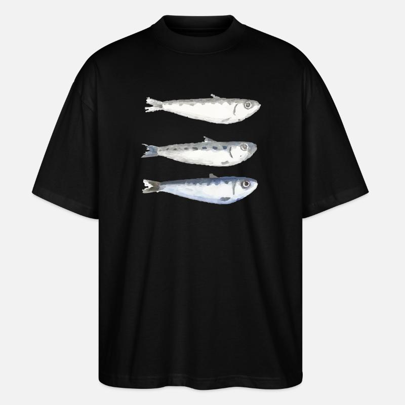 Sardine - Stanley/Stella Oversized Unisex Bio T-Shirt Blaster 2.0 - Schwarz