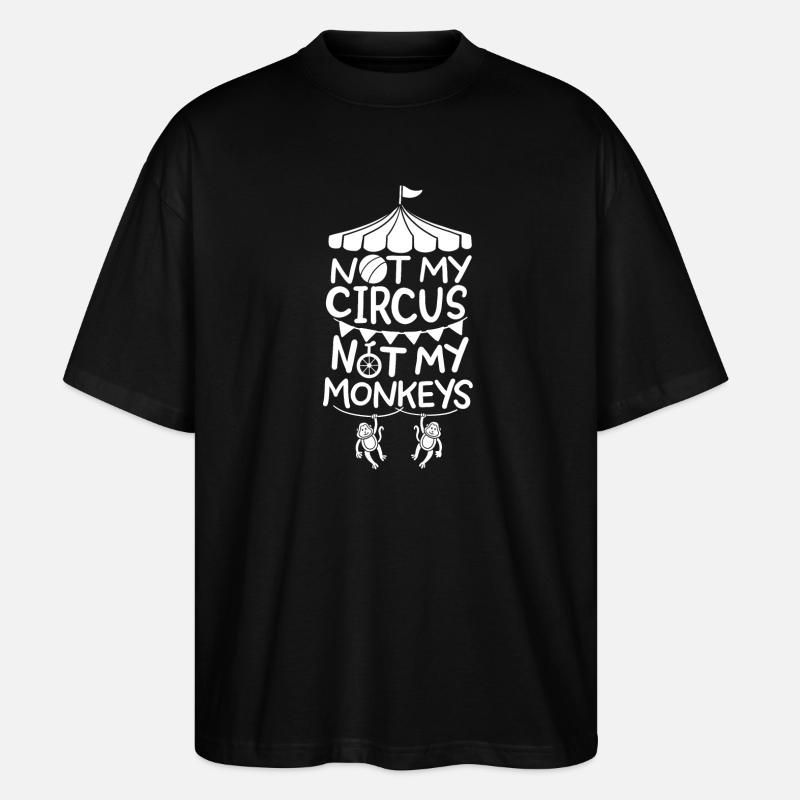 Zirkus Affenzirkus - Stanley/Stella Oversized Unisex Bio T-Shirt Blaster 2.0 - Schwarz