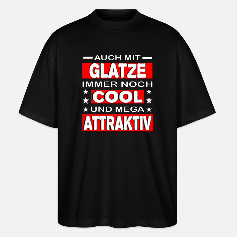 Glatze - Stanley/Stella Oversized Unisex Bio T-Shirt Blaster 2.0 - Schwarz