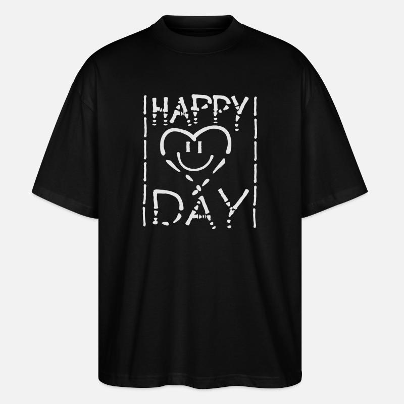 Herz Lustig - Stanley/Stella Oversized Unisex Bio T-Shirt Blaster 2.0 - Schwarz