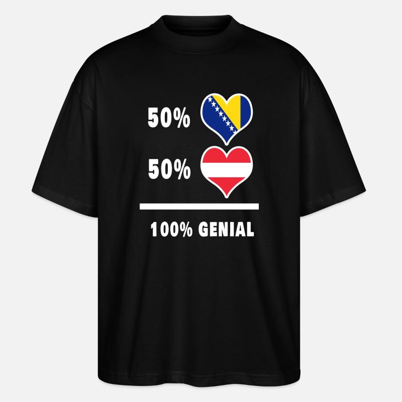 Bosnie et Autriche Genial / Gift - T-shirt bio Blaster 2.0 coupe oversize Stanley/Stella Unisexe - noir
