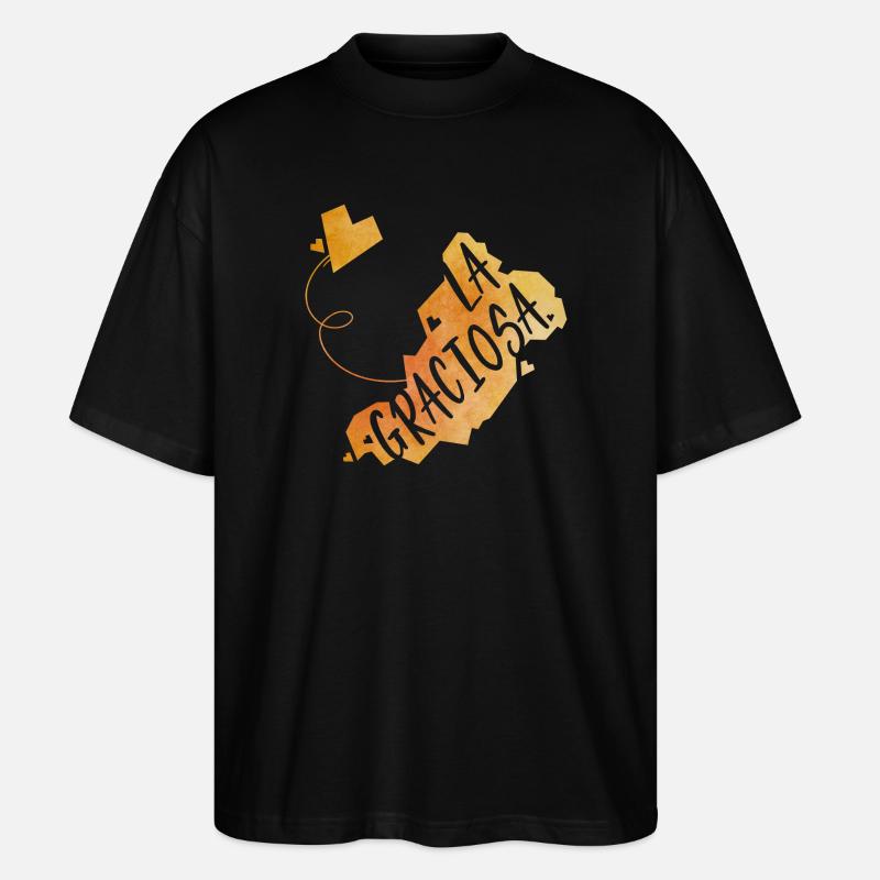 La Graciosa - Stanley/Stella Oversized Unisex Bio T-Shirt Blaster 2.0 - Schwarz