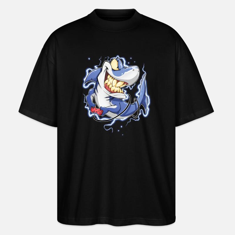 Requin - T-shirt bio Blaster 2.0 coupe oversize Stanley/Stella Unisexe - noir