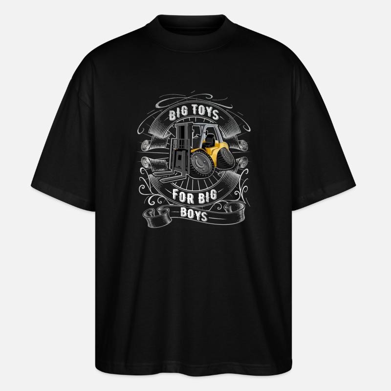 Chariot élévateur à fourche - T-shirt bio Blaster 2.0 coupe oversize Stanley/Stella Unisexe - noir