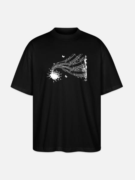 Floating Score Symphony - Stanley/Stella Oversized Unisex Organic T-shirt Blaster 2.0 - black