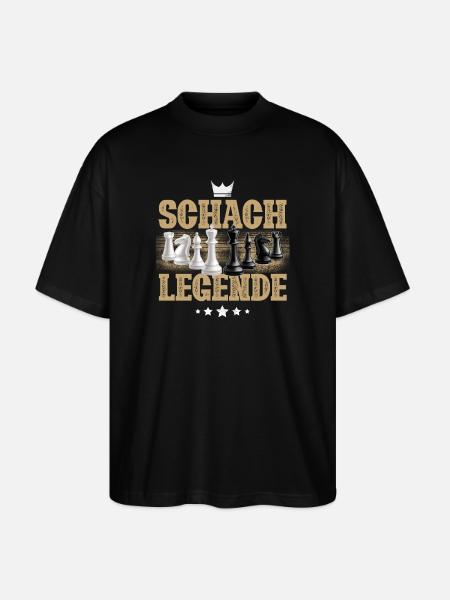 Schach Legende - Stanley/Stella Oversized Unisex Bio T-Shirt Blaster 2.0 - Schwarz
