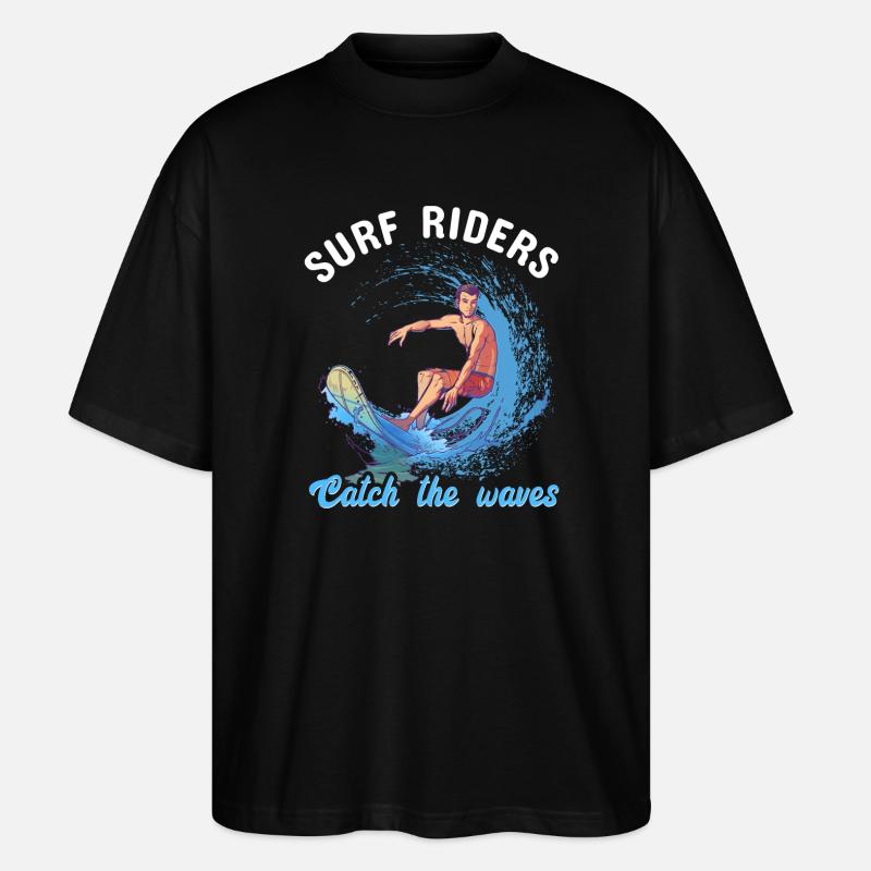Surf Riders - Stanley/Stella Oversized Unisex Bio T-Shirt Blaster 2.0 - Schwarz