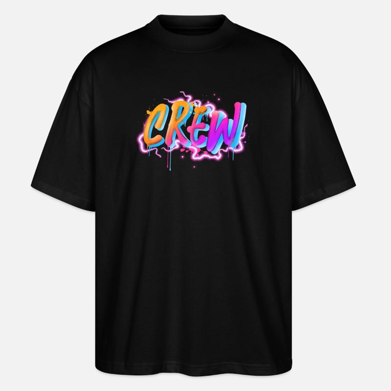 Crew - Stanley/Stella Oversized Unisex Bio T-Shirt Blaster 2.0 - Schwarz