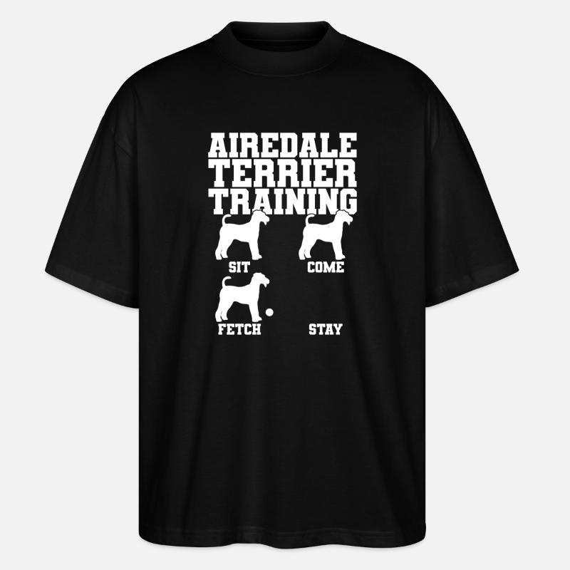 Airedale Terrier Training - Stanley/Stella Oversized Unisex Bio T-Shirt Blaster 2.0 - Schwarz