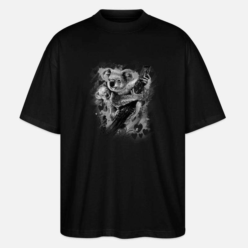 Koala - Stanley/Stella Oversized Unisex Bio T-Shirt Blaster 2.0 - Schwarz