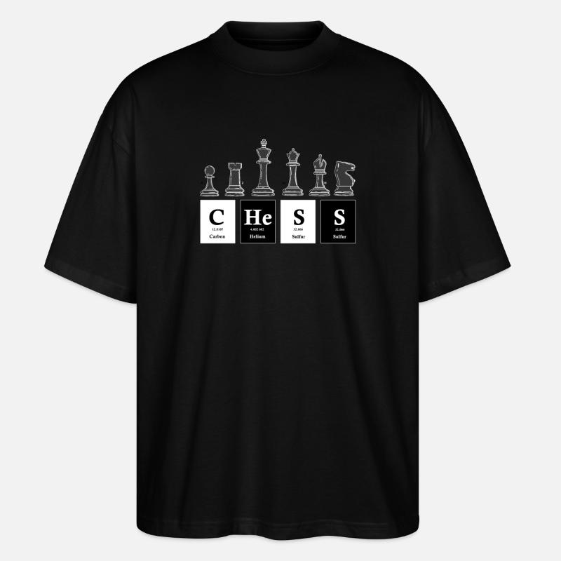 Chess Periodic Table Chess Player - Stanley/Stella Oversized Unisex Organic T-shirt Blaster 2.0 - black
