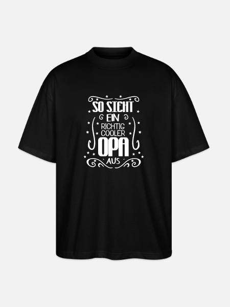 Cooler Opa - Stanley/Stella Oversized Unisex Bio T-Shirt Blaster 2.0 - Schwarz