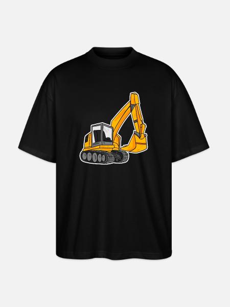 Löffelbagger Ausgräber Bagger - Stanley/Stella Oversized Unisex Bio T-Shirt Blaster 2.0 - Schwarz