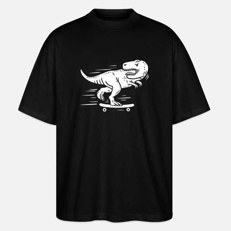 Longboarding Longboarder Skater - Stanley/Stella Oversized Unisex Bio T-Shirt Blaster 2.0 - Schwarz