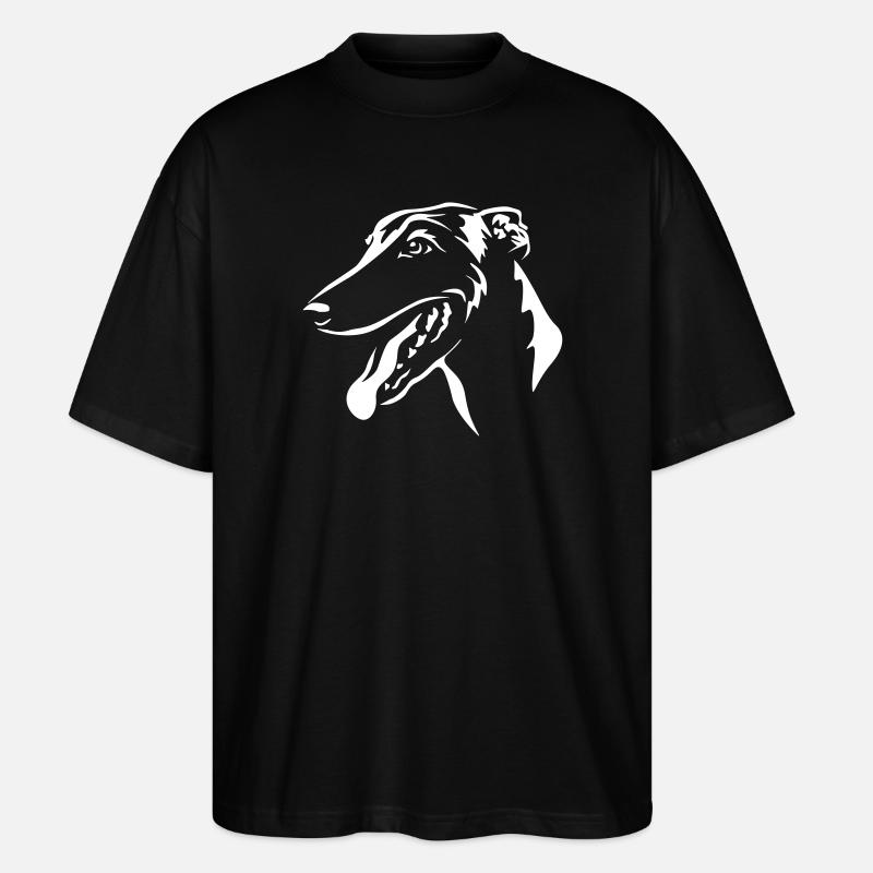 Greyhound Head "Black Edition" - Stanley/Stella Oversized Unisex Organic T-shirt Blaster 2.0 - black