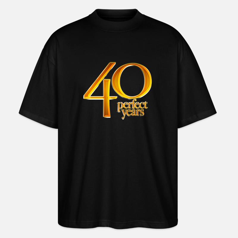 40 års fødselsdag - Stanley/Stella Oversize Unisex Øko T-shirt Blaster 2.0 - sort